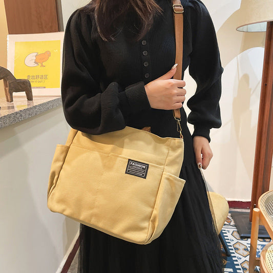 New Women's Canvas Casual Retro Large Capacity Multi-layer Women's Messenger Bag