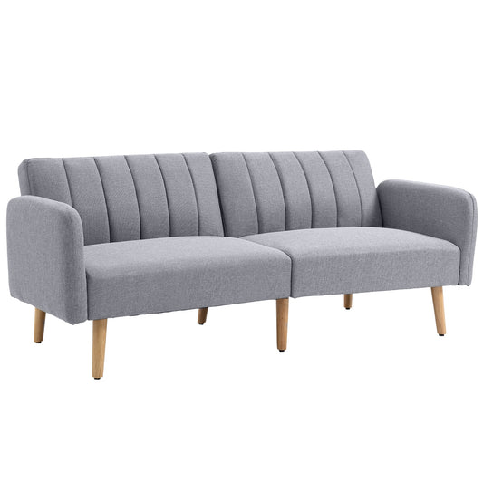HOMCOM 2 Seater Sofa Bed w/ Adjustable Backrest for Living Room, Guest Room