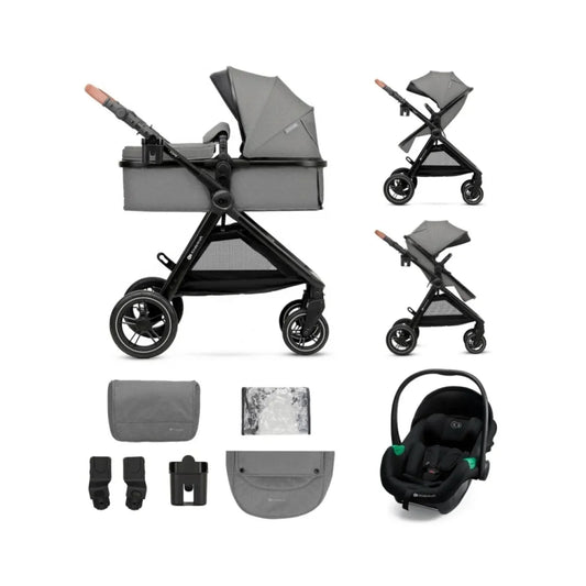 Kinderkraft Esme Pro 3-in-1 Travel System with Mink Pro Car Seat - Moonlight Grey