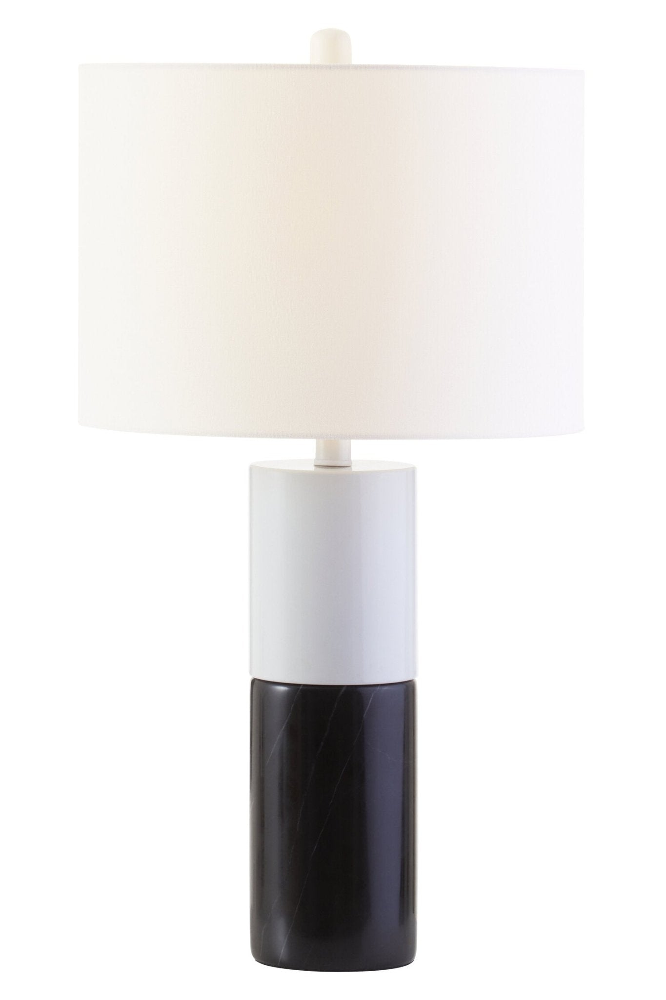 Eben Black and White Marble Table Lamp | Luxury Home Accessories | Heulog Glow