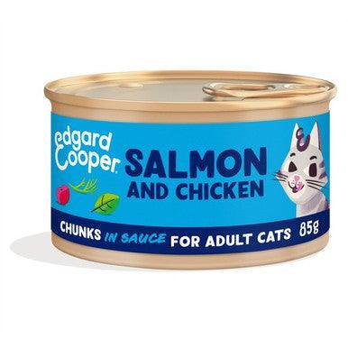 Edgard & Cooper Cat Chunks Salmon & Chicken 85g x 18 | Luxury Home Accessories | Heulog Glow