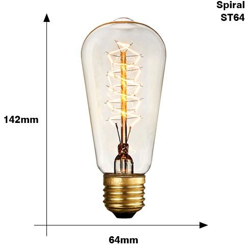 Edison Bulb E27 220V 40W ST64 A19 T45 G80 G95 G125 Incandescent filament bulb lighting Retro Edison Light Bulb | Luxury Home Accessories | Heulog Glow