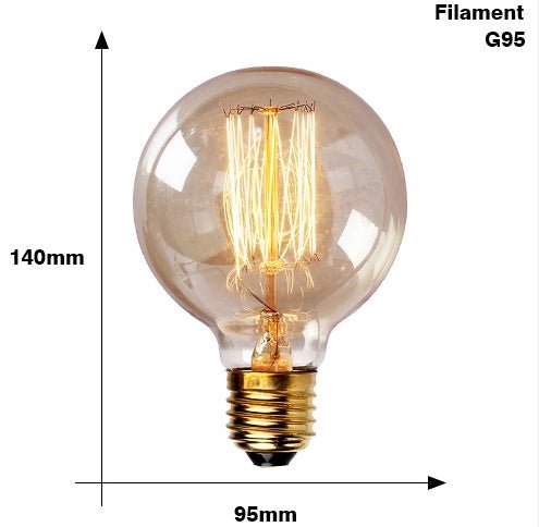 Edison Bulb E27 220V 40W ST64 A19 T45 G80 G95 G125 Incandescent filament bulb lighting Retro Edison Light Bulb | Luxury Home Accessories | Heulog Glow