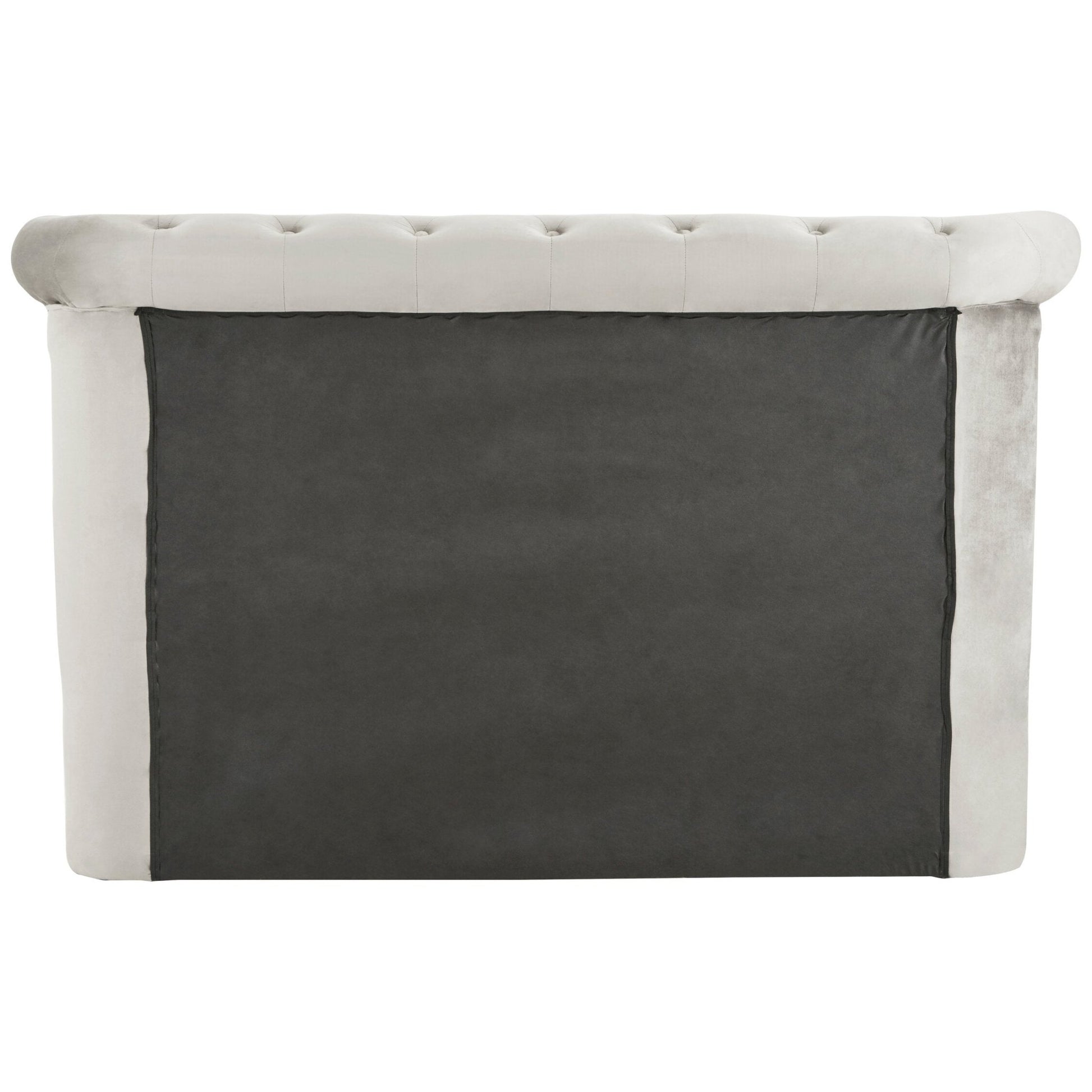 Edison Grey Brushed Velvet Ottoman King Bed | Luxury Home Accessories | Heulog Glow