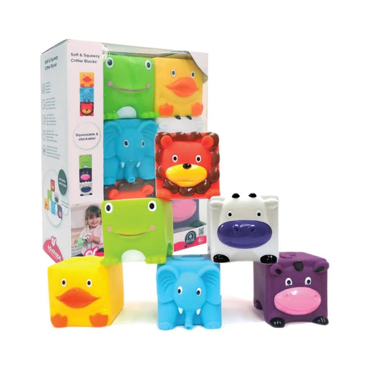 Edushape Soft & Squeezy Critter Blocks | Luxury Home Accessories | Heulog Glow