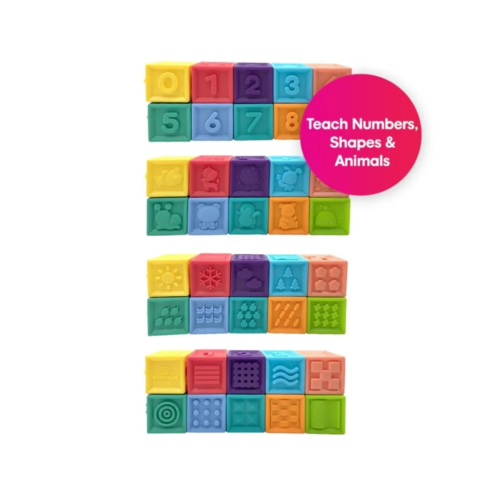 Edushape Textured Pop Blocks | Luxury Home Accessories | Heulog Glow