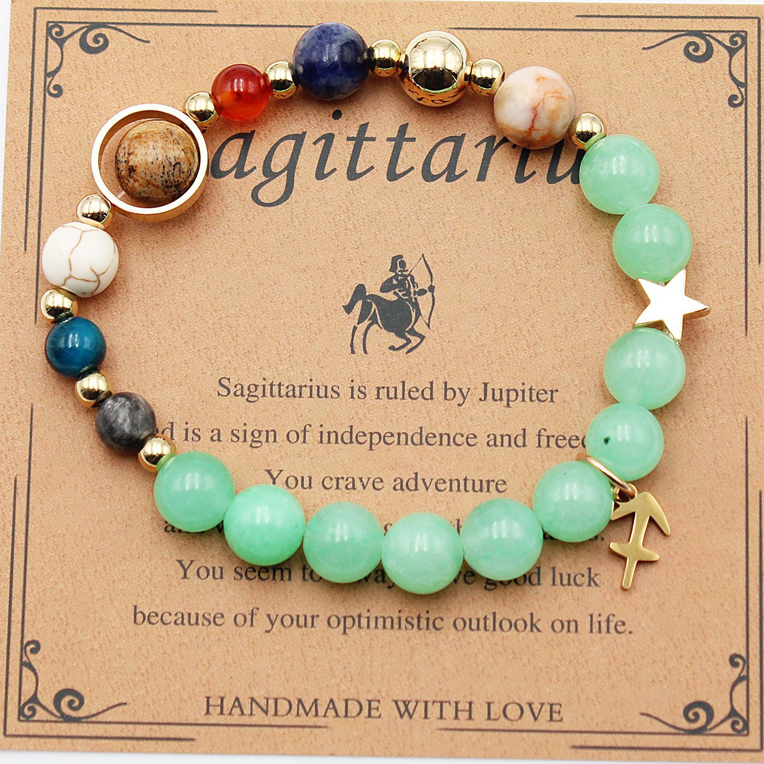 Eight Planets 12 Constellation Bracelet Morgan Stone Beaded Bracelet | Luxury Home Accessories | Heulog Glow