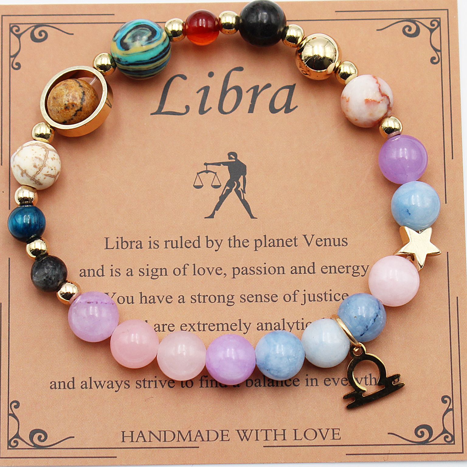 Eight Planets 12 Constellation Bracelet Morgan Stone Beaded Bracelet | Luxury Home Accessories | Heulog Glow