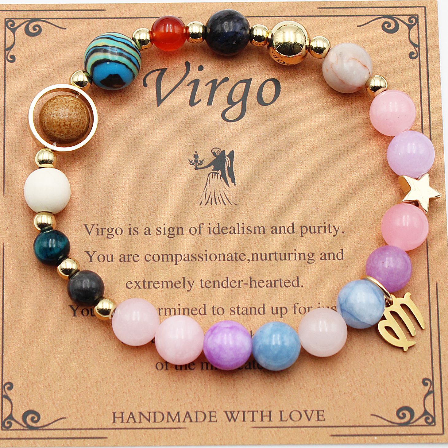 Eight Planets 12 Constellation Bracelet Morgan Stone Beaded Bracelet | Luxury Home Accessories | Heulog Glow