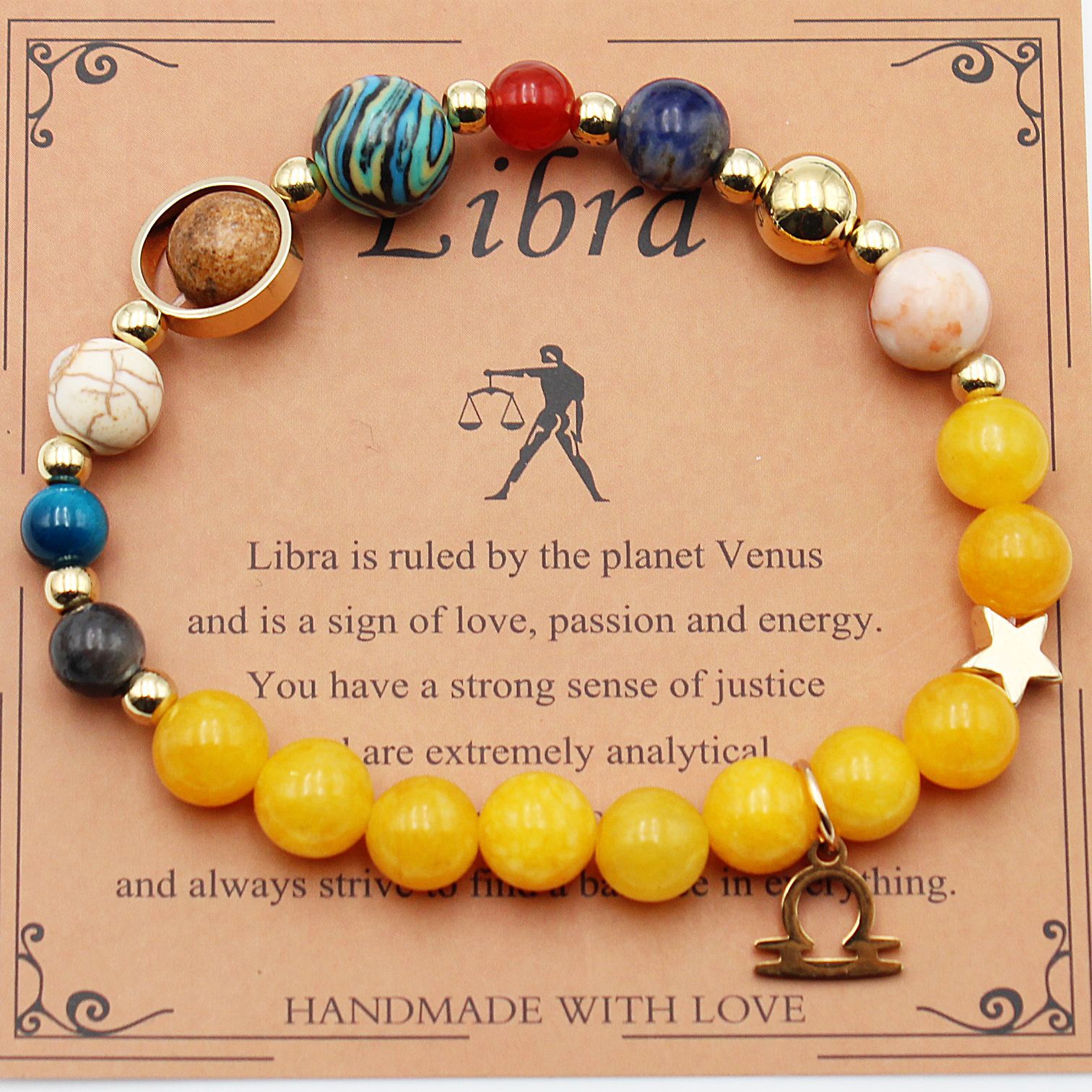 Eight Planets 12 Constellation Bracelet Morgan Stone Beaded Bracelet | Luxury Home Accessories | Heulog Glow