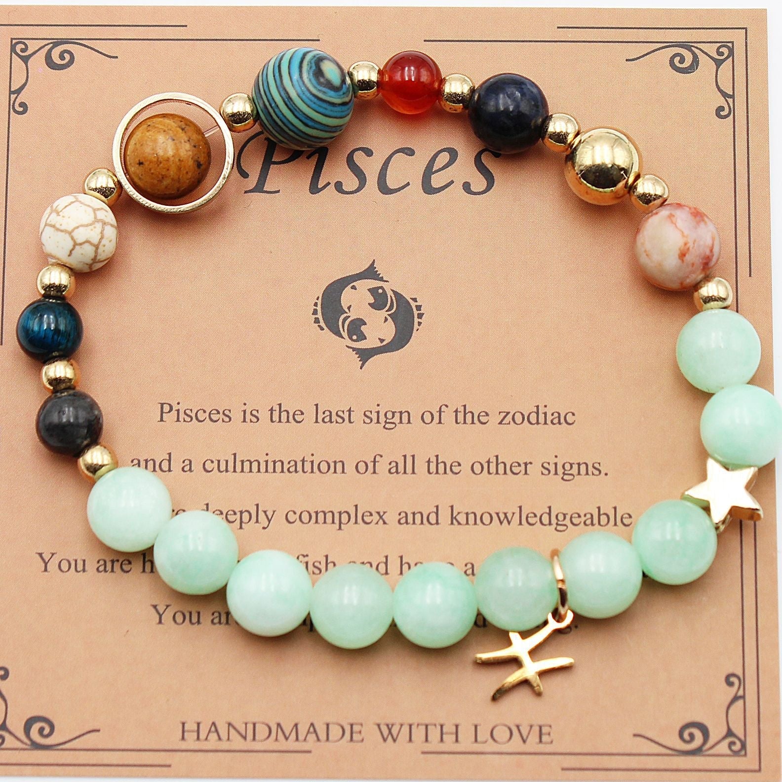 Eight Planets 12 Constellation Bracelet Morgan Stone Beaded Bracelet | Luxury Home Accessories | Heulog Glow