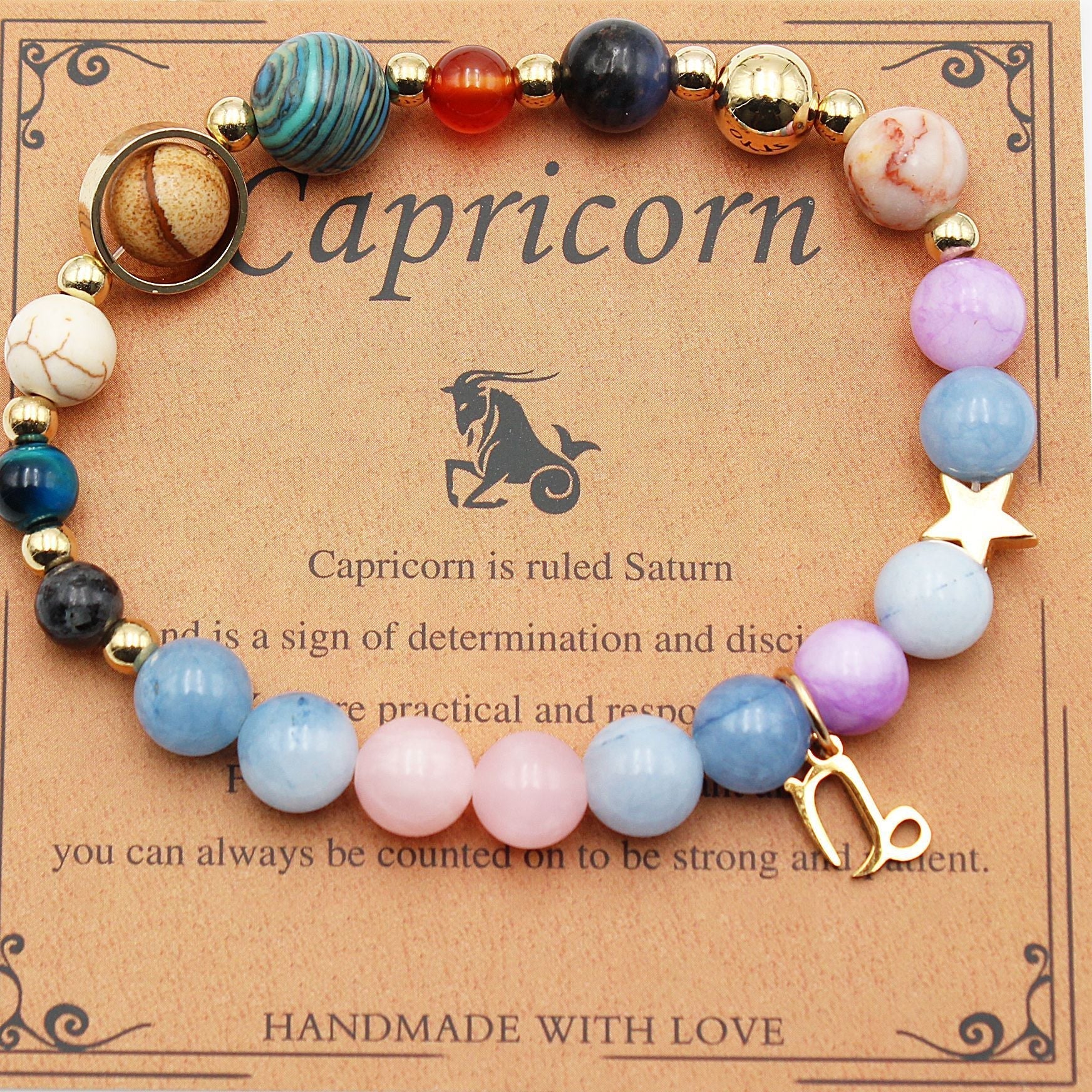 Eight Planets 12 Constellation Bracelet Morgan Stone Beaded Bracelet | Luxury Home Accessories | Heulog Glow