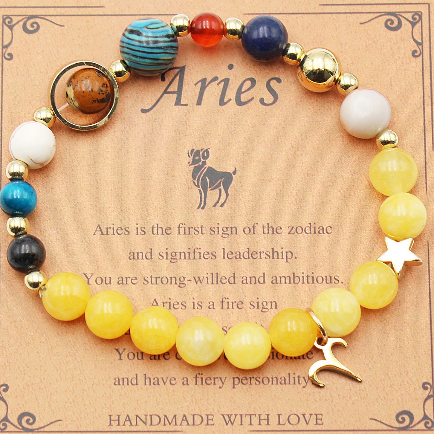 Eight Planets 12 Constellation Bracelet Morgan Stone Beaded Bracelet | Luxury Home Accessories | Heulog Glow