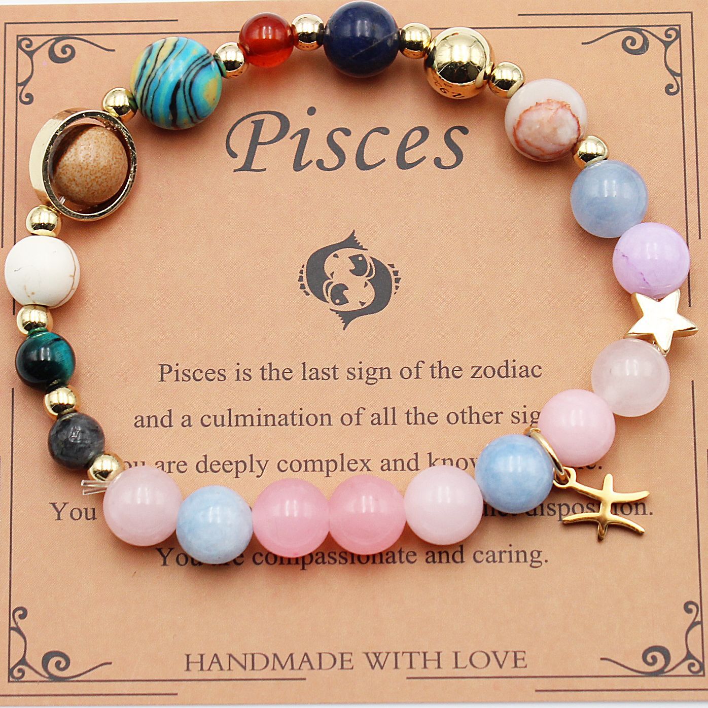 Eight Planets 12 Constellation Bracelet Morgan Stone Beaded Bracelet | Luxury Home Accessories | Heulog Glow