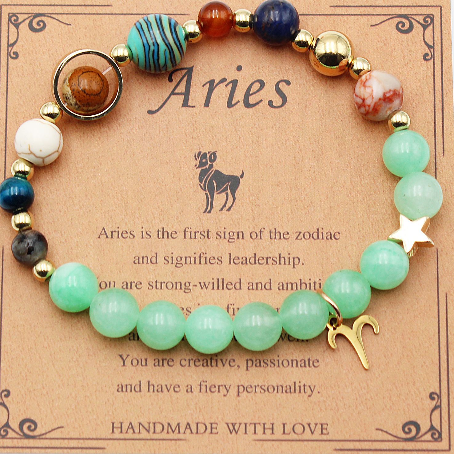 Eight Planets 12 Constellation Bracelet Morgan Stone Beaded Bracelet | Luxury Home Accessories | Heulog Glow