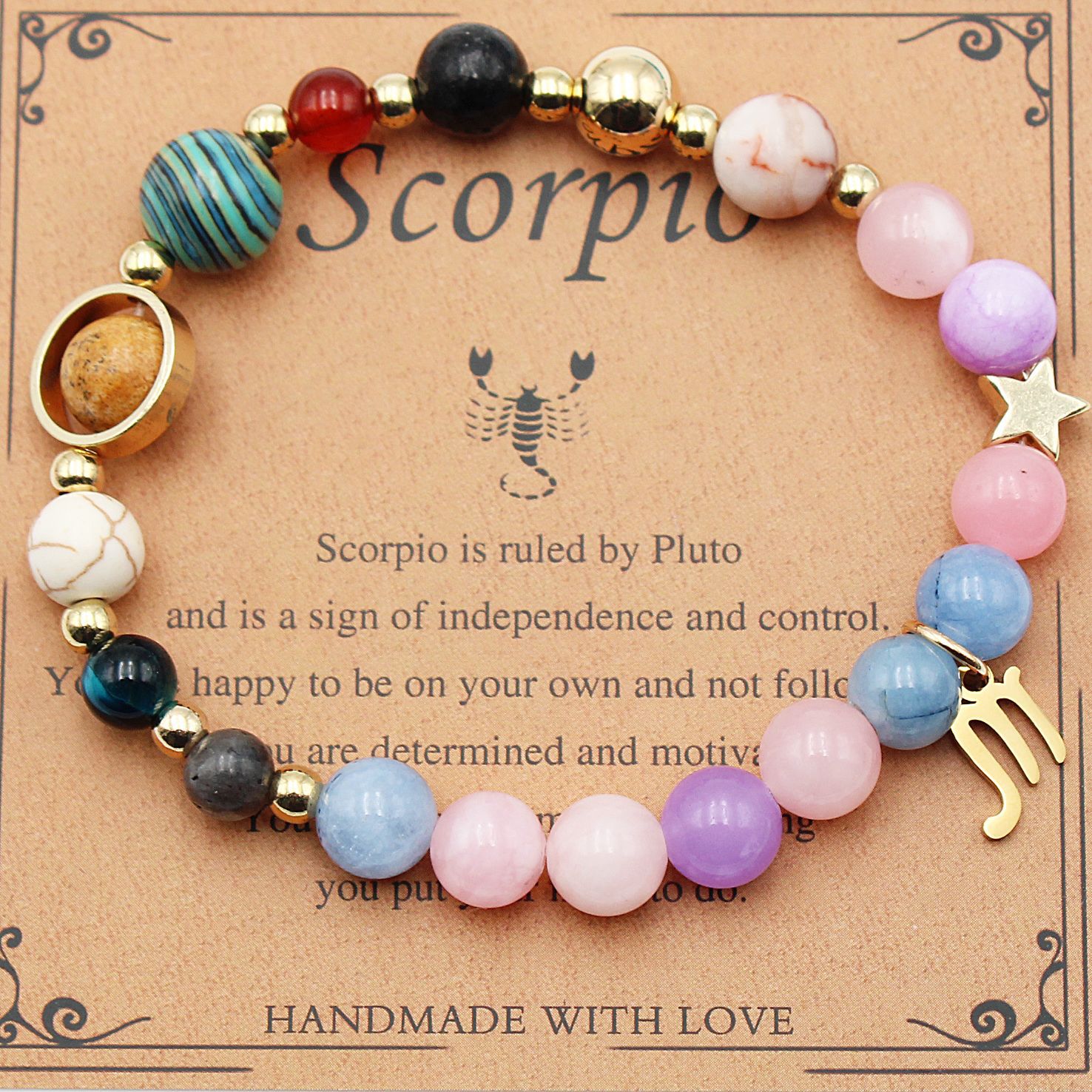 Eight Planets 12 Constellation Bracelet Morgan Stone Beaded Bracelet | Luxury Home Accessories | Heulog Glow