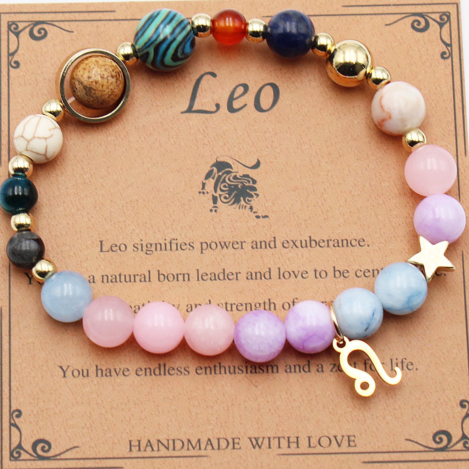 Eight Planets 12 Constellation Bracelet Morgan Stone Beaded Bracelet | Luxury Home Accessories | Heulog Glow