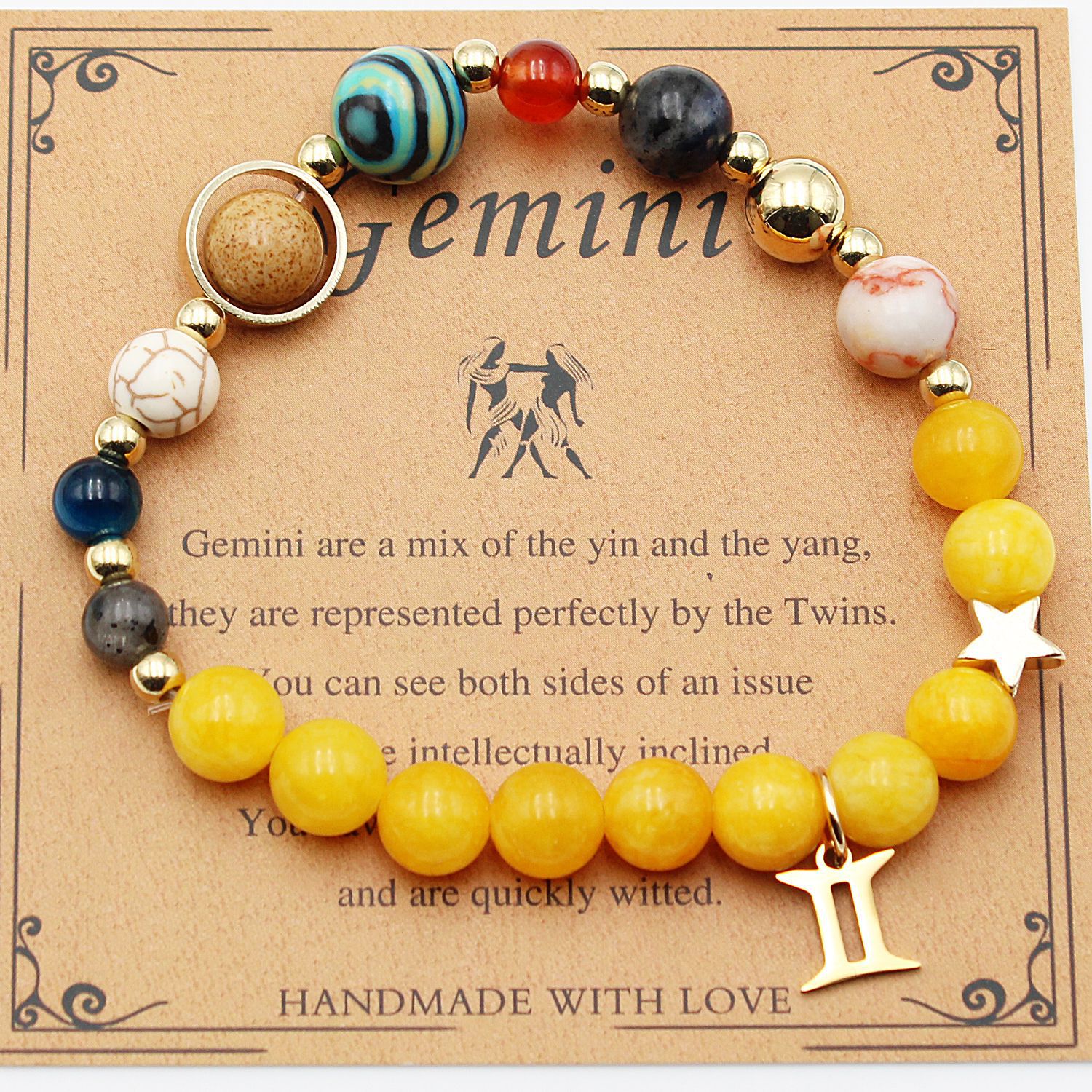 Eight Planets 12 Constellation Bracelet Morgan Stone Beaded Bracelet | Luxury Home Accessories | Heulog Glow