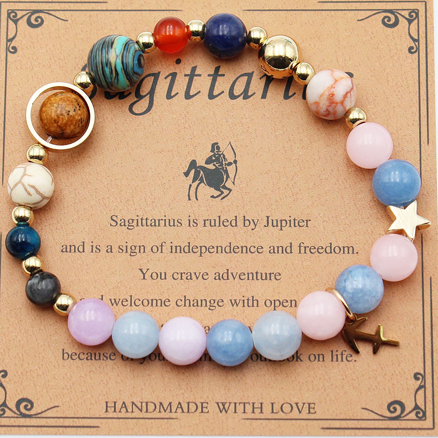 Eight Planets 12 Constellation Bracelet Morgan Stone Beaded Bracelet | Luxury Home Accessories | Heulog Glow