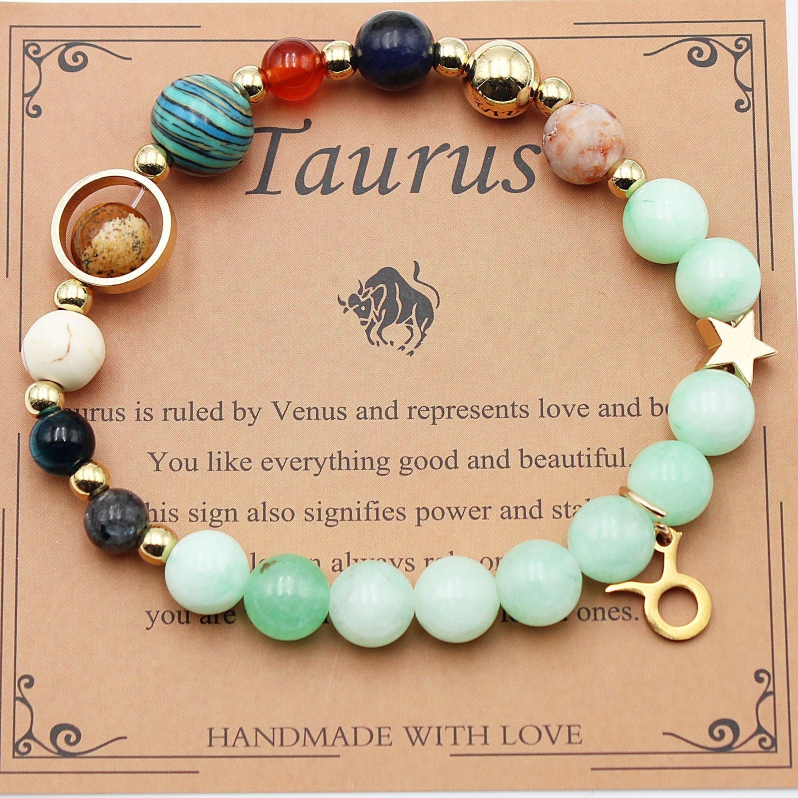 Eight Planets 12 Constellation Bracelet Morgan Stone Beaded Bracelet | Luxury Home Accessories | Heulog Glow