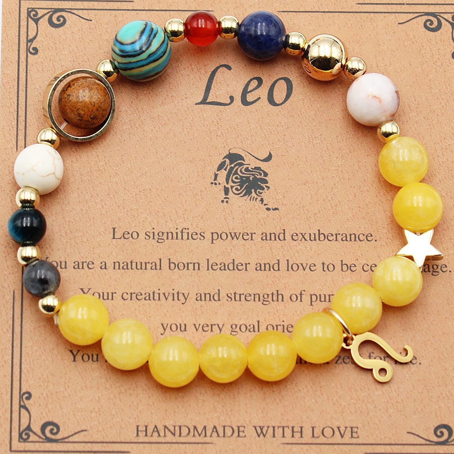 Eight Planets 12 Constellation Bracelet Morgan Stone Beaded Bracelet | Luxury Home Accessories | Heulog Glow