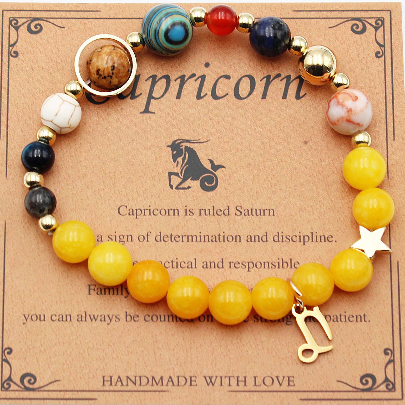 Eight Planets 12 Constellation Bracelet Morgan Stone Beaded Bracelet | Luxury Home Accessories | Heulog Glow