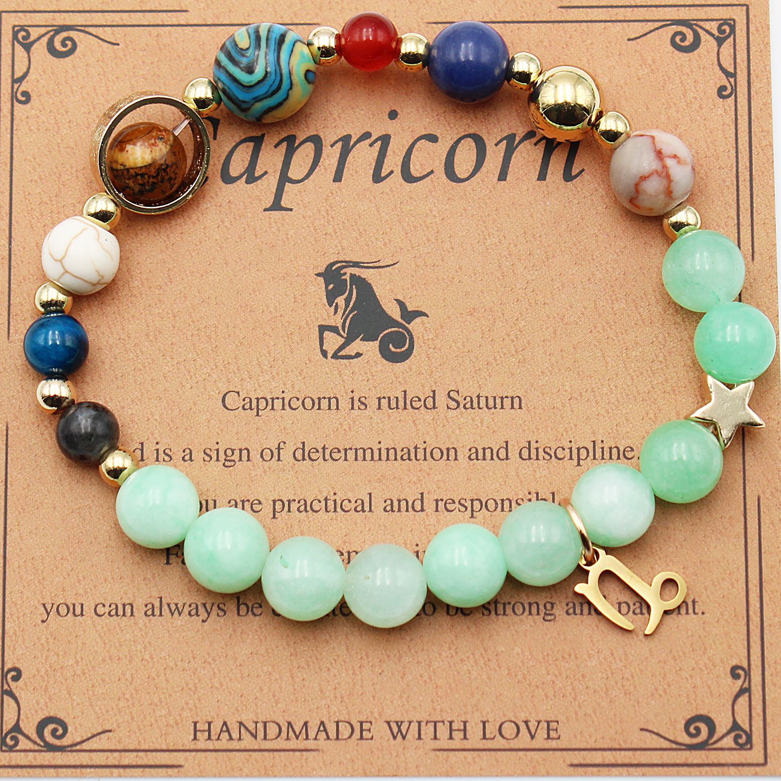 Eight Planets 12 Constellation Bracelet Morgan Stone Beaded Bracelet | Luxury Home Accessories | Heulog Glow