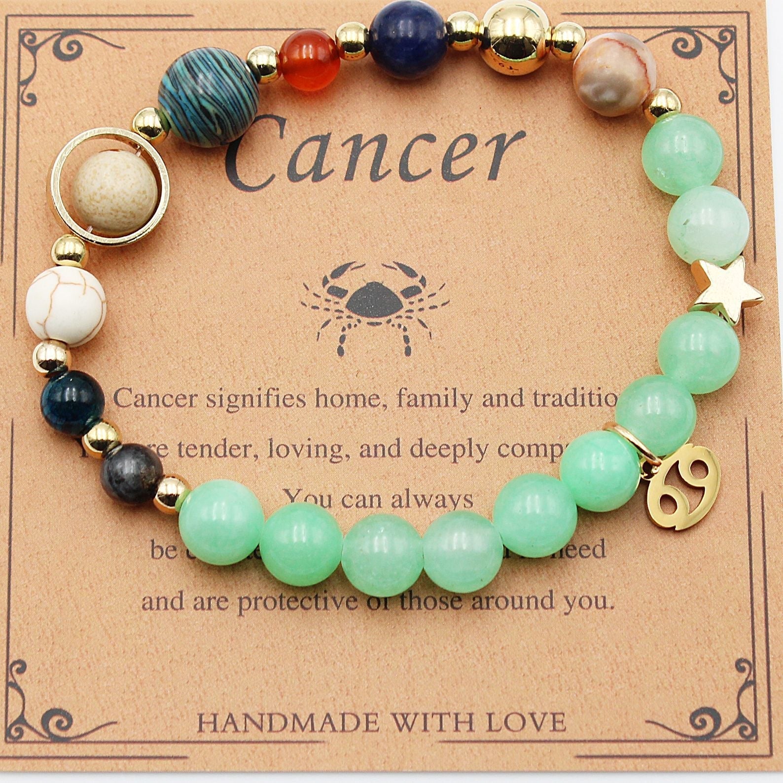 Eight Planets 12 Constellation Bracelet Morgan Stone Beaded Bracelet | Luxury Home Accessories | Heulog Glow