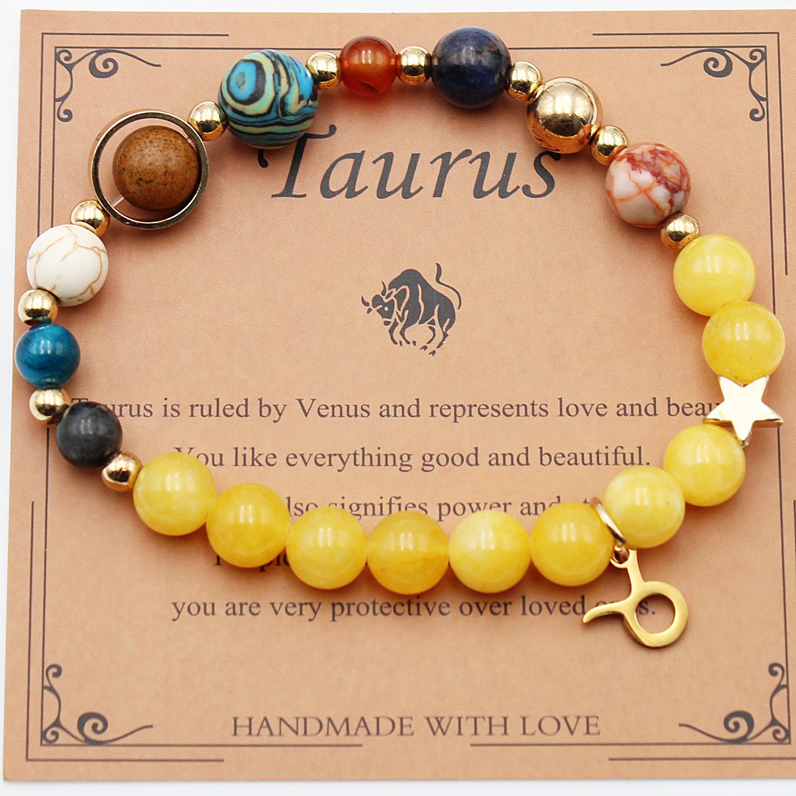 Eight Planets 12 Constellation Bracelet Morgan Stone Beaded Bracelet | Luxury Home Accessories | Heulog Glow