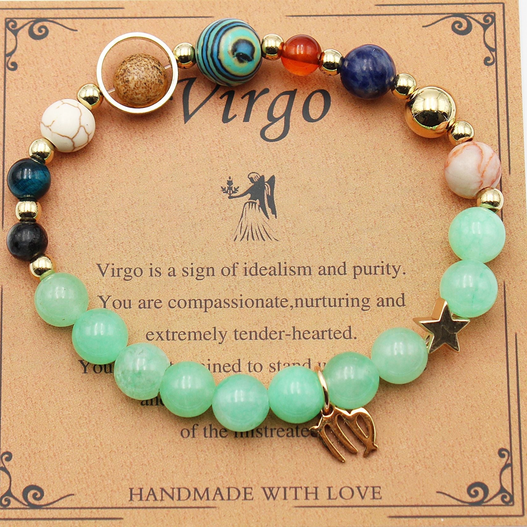 Eight Planets 12 Constellation Bracelet Morgan Stone Beaded Bracelet | Luxury Home Accessories | Heulog Glow