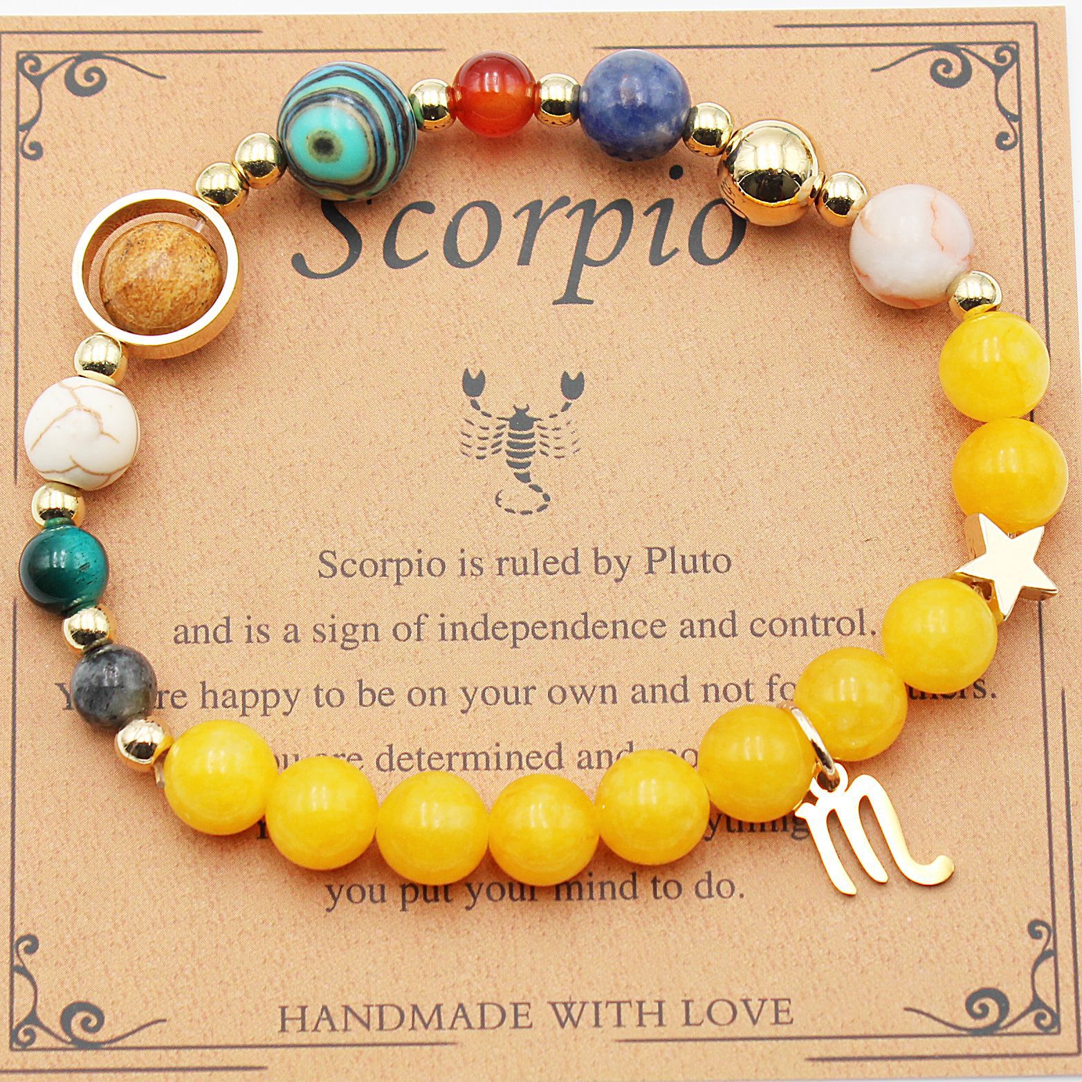 Eight Planets 12 Constellation Bracelet Morgan Stone Beaded Bracelet | Luxury Home Accessories | Heulog Glow