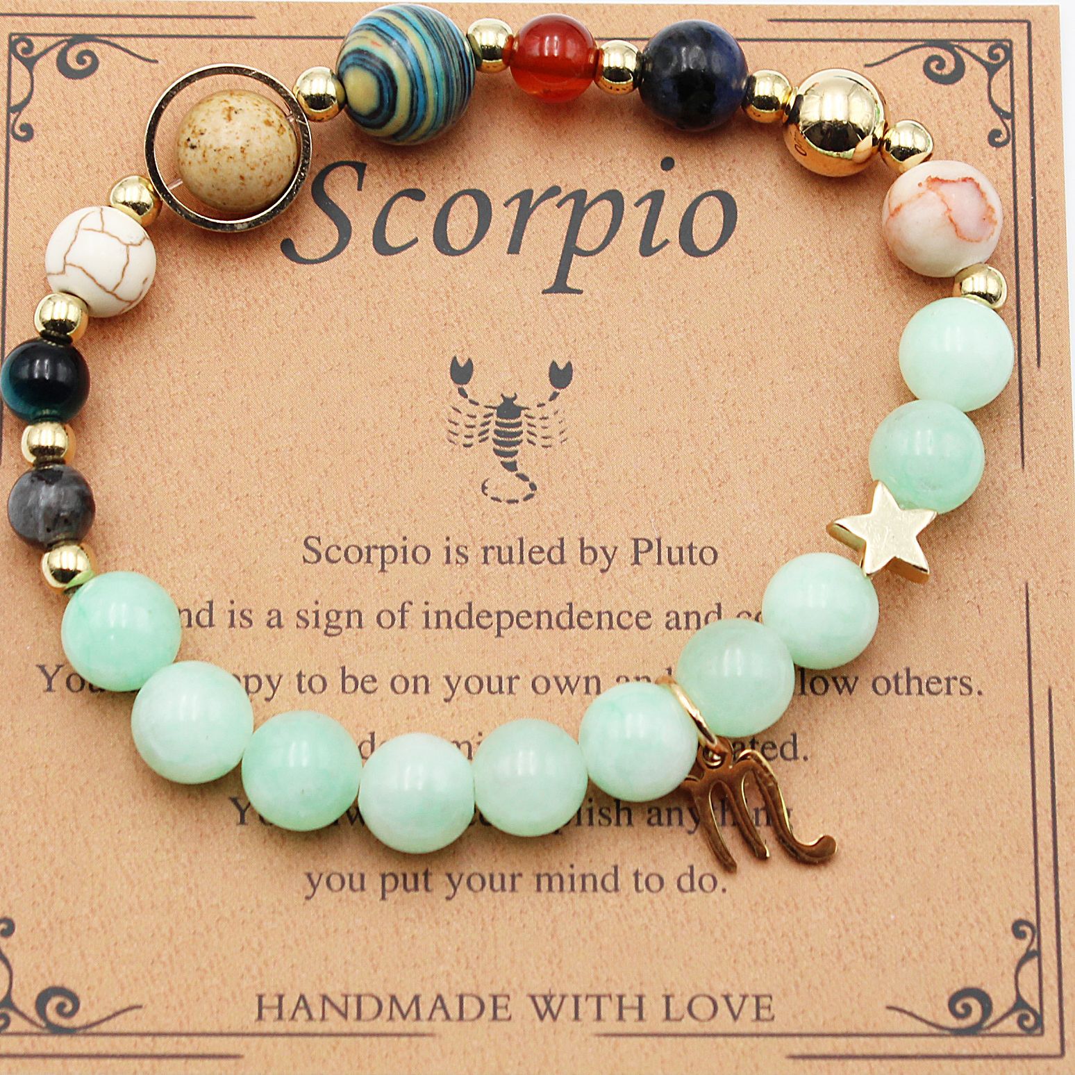 Eight Planets 12 Constellation Bracelet Morgan Stone Beaded Bracelet | Luxury Home Accessories | Heulog Glow