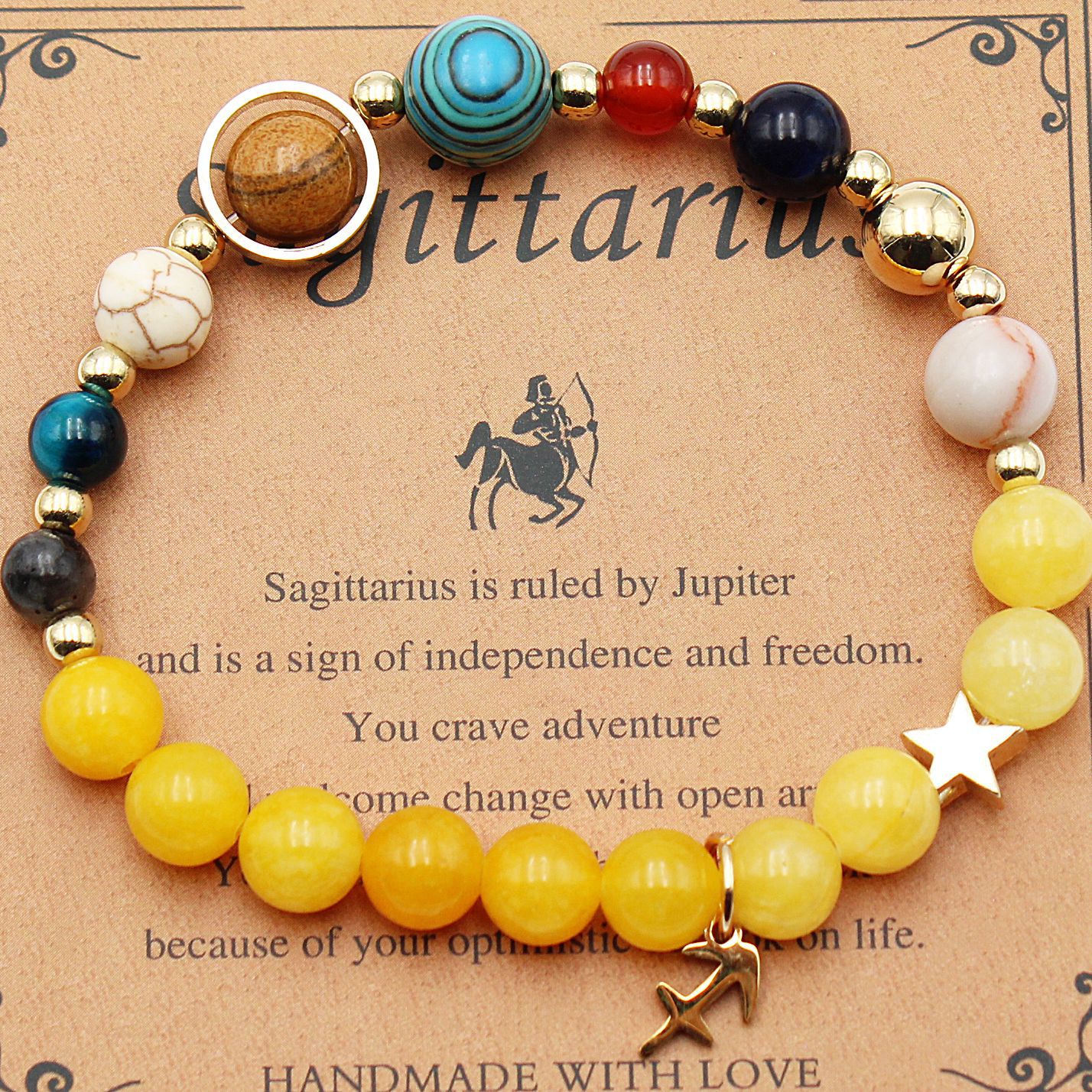 Eight Planets 12 Constellation Bracelet Morgan Stone Beaded Bracelet | Luxury Home Accessories | Heulog Glow