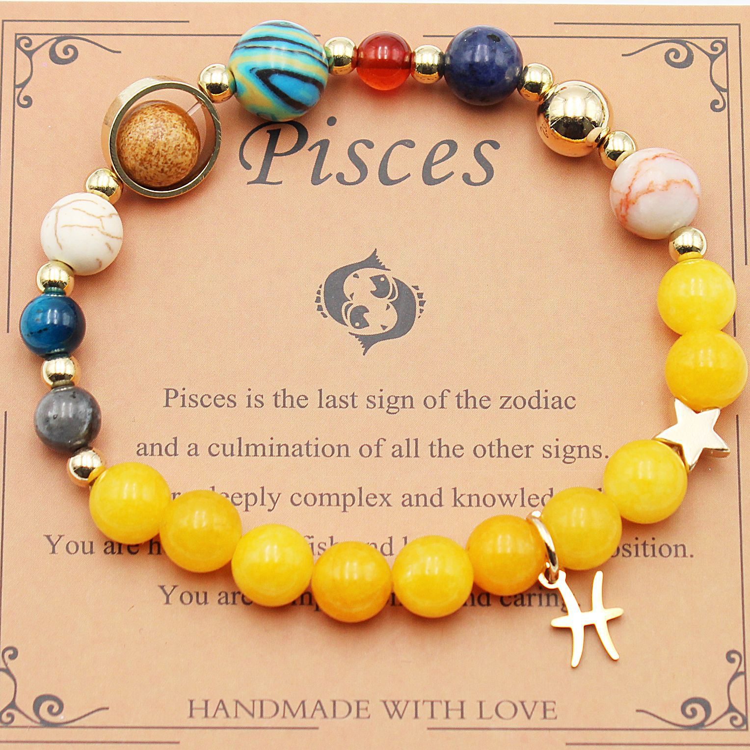 Eight Planets 12 Constellation Bracelet Morgan Stone Beaded Bracelet | Luxury Home Accessories | Heulog Glow