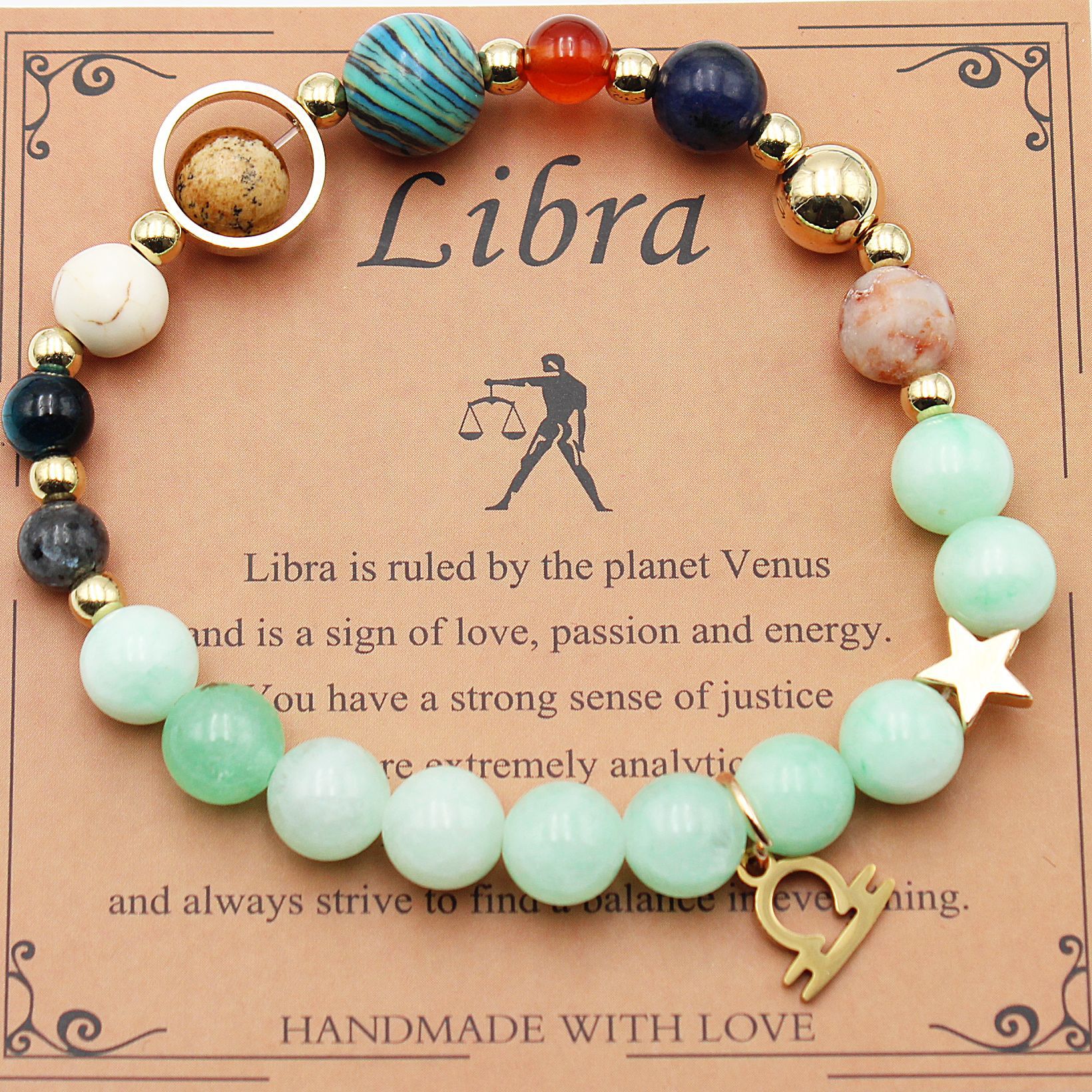 Eight Planets 12 Constellation Bracelet Morgan Stone Beaded Bracelet | Luxury Home Accessories | Heulog Glow