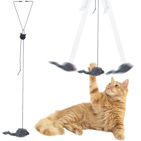 Elastic Cord Adjustable Buckle Funny Cat Triangle Hook Hanging Door Toy | Luxury Home Accessories | Heulog Glow