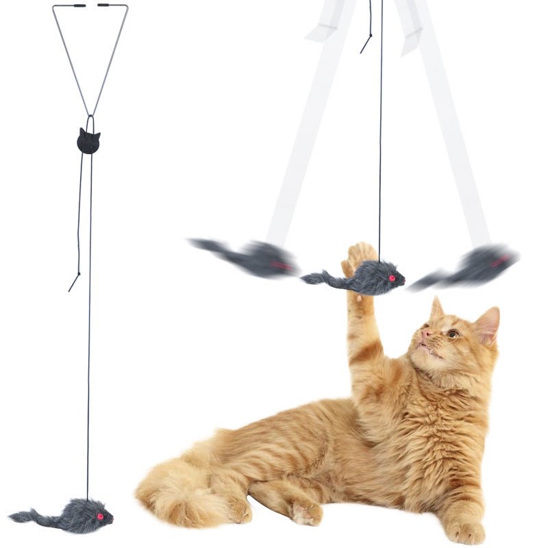 Elastic Cord Adjustable Buckle Funny Cat Triangle Hook Hanging Door Toy | Luxury Home Accessories | Heulog Glow