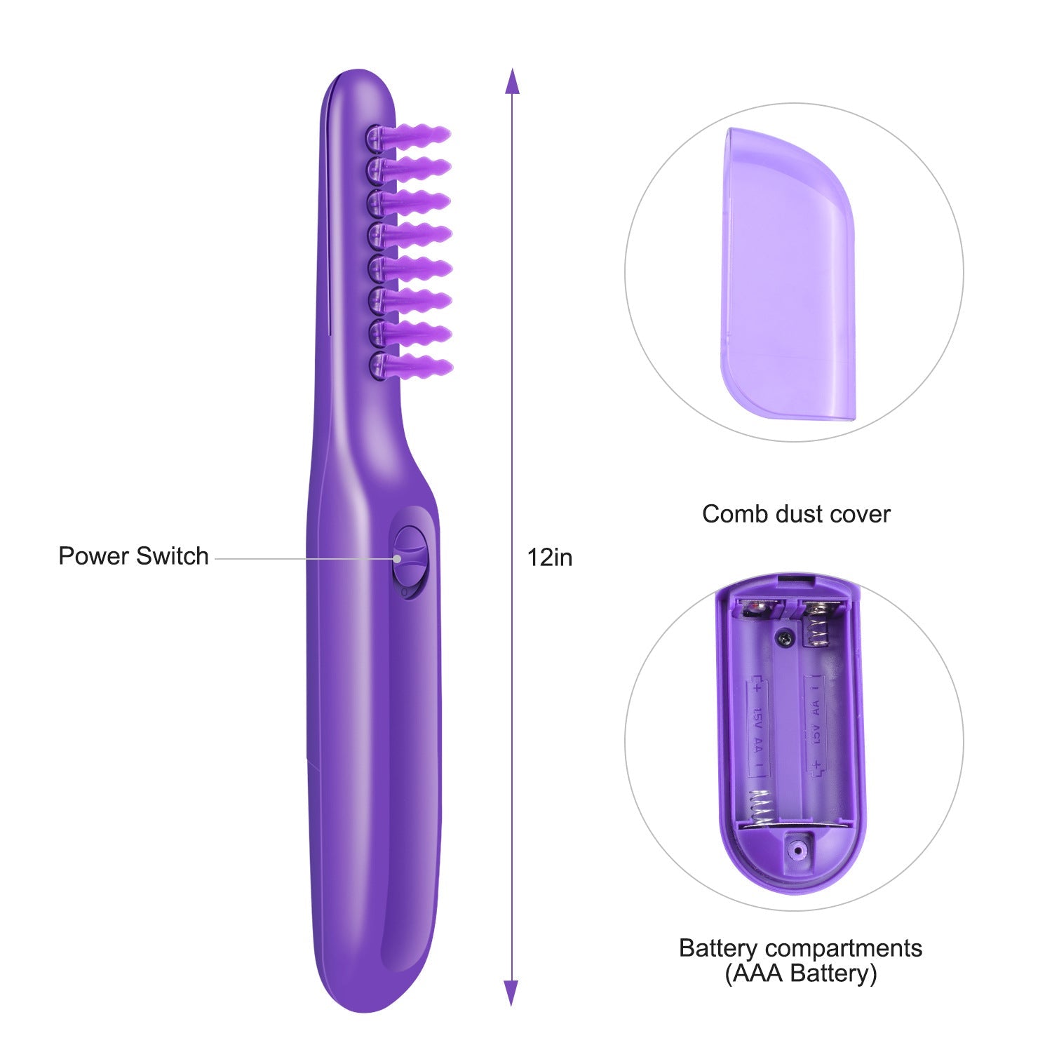 Electric Detangling Brush Scalp Massage Hair Brush | Luxury Home Accessories | Heulog Glow