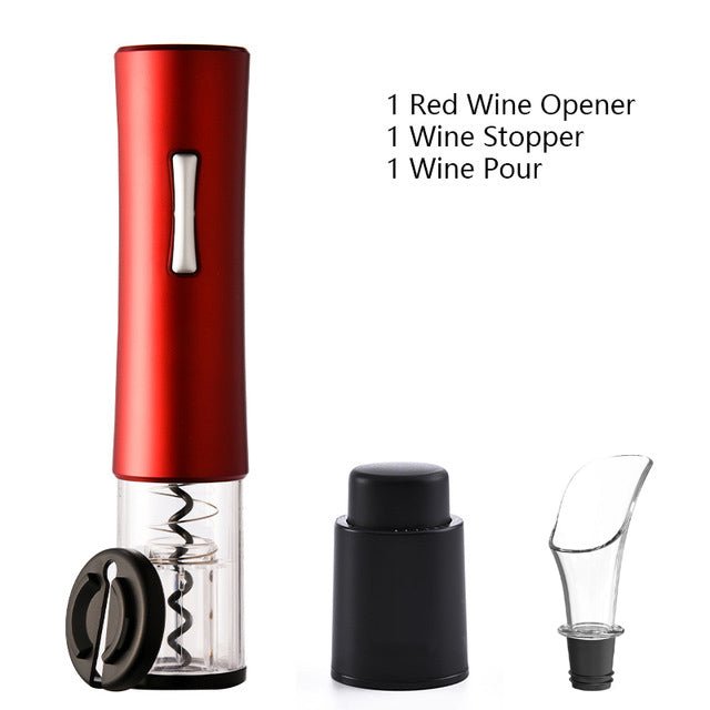 Electric Wine Opener Corkscrew Foil Cutter Set Automatic High-end Bottle Opener For Wine Kitchen Gadgets Can Opener | Luxury Home Accessories | Heulog Glow