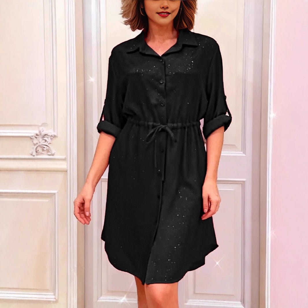 Elegant Dusting Commuter Single-Breasted Multi-Button Solid Color Dress | Luxury Home Accessories | Heulog Glow