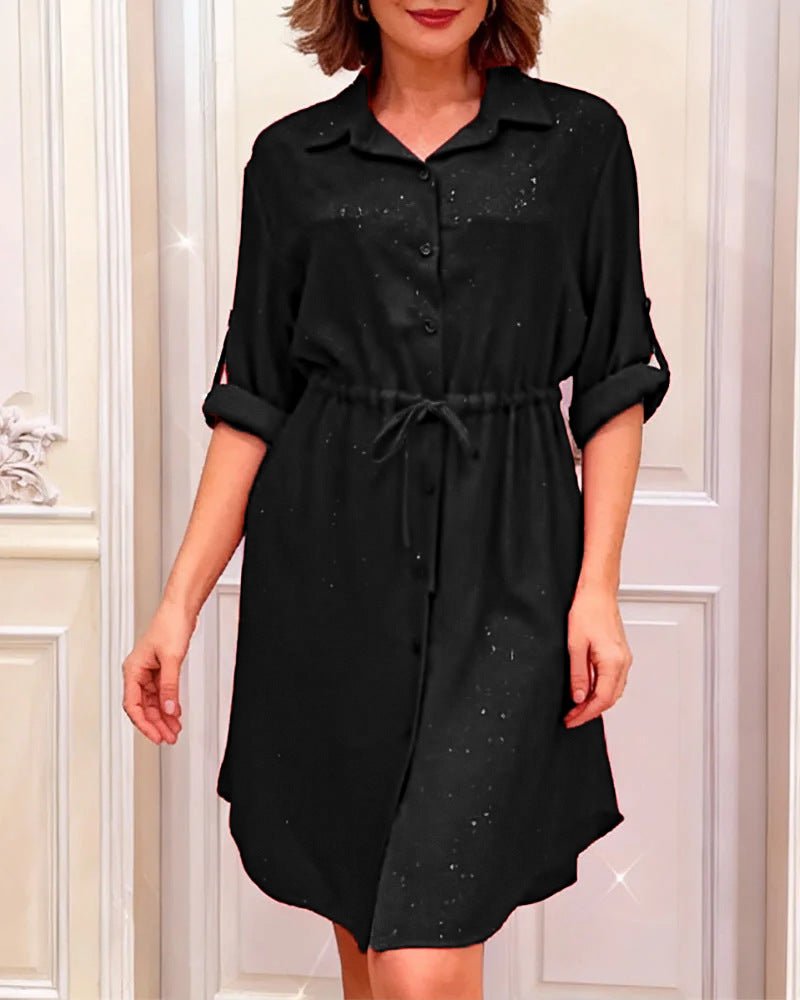 Elegant Dusting Commuter Single-Breasted Multi-Button Solid Color Dress | Luxury Home Accessories | Heulog Glow