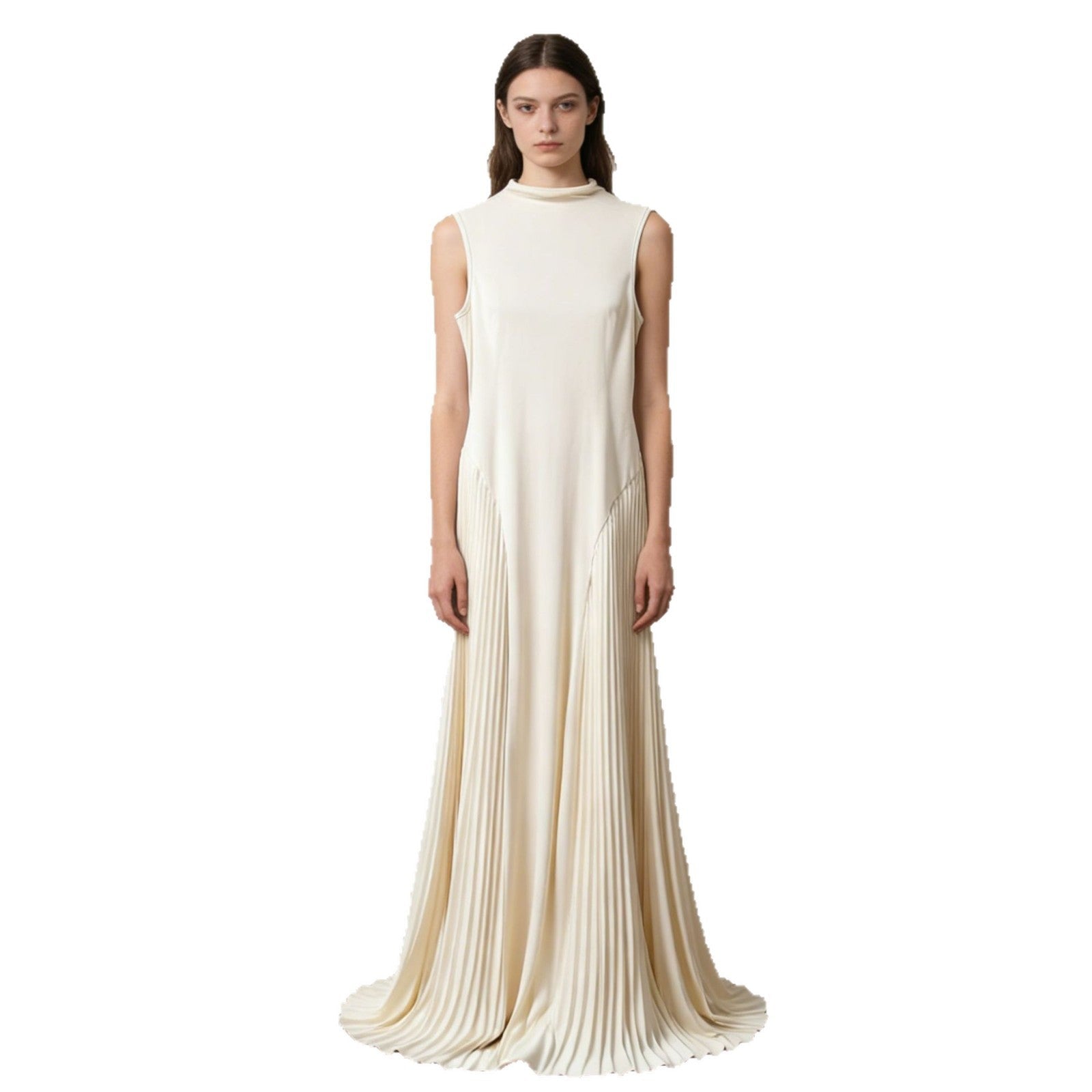Elegant Long Gown Pleated Waist-Cinching Dress | Luxury Home Accessories | Heulog Glow