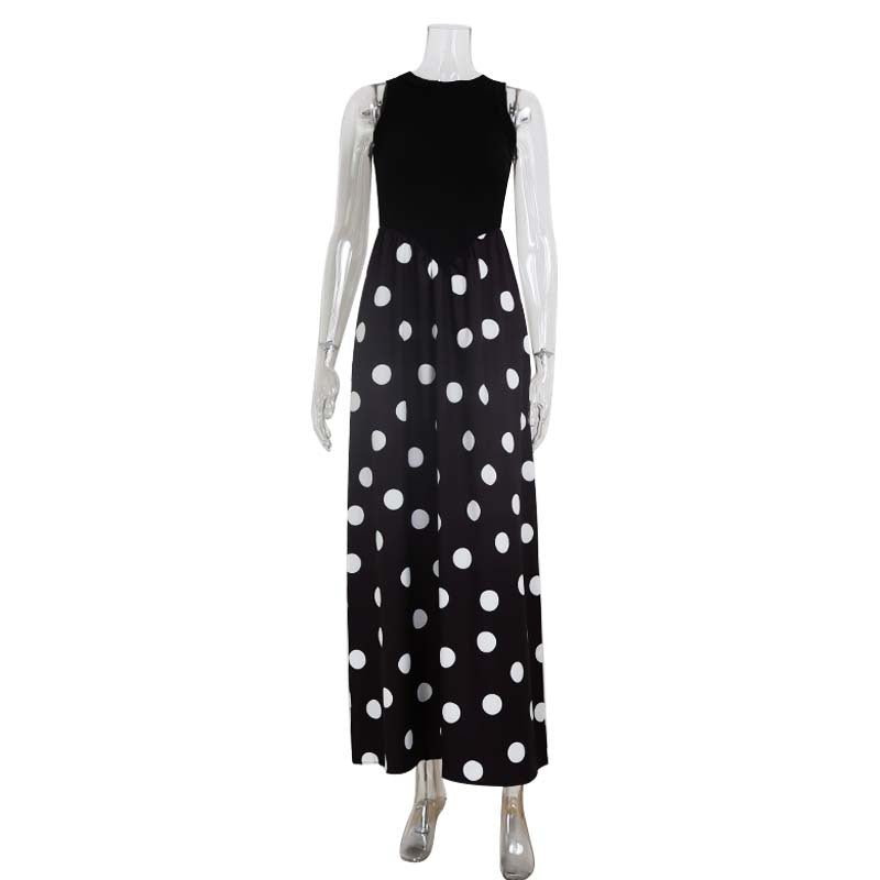 Elegant Patchwork Polka-Dot Printed Dress | Luxury Home Accessories | Heulog Glow