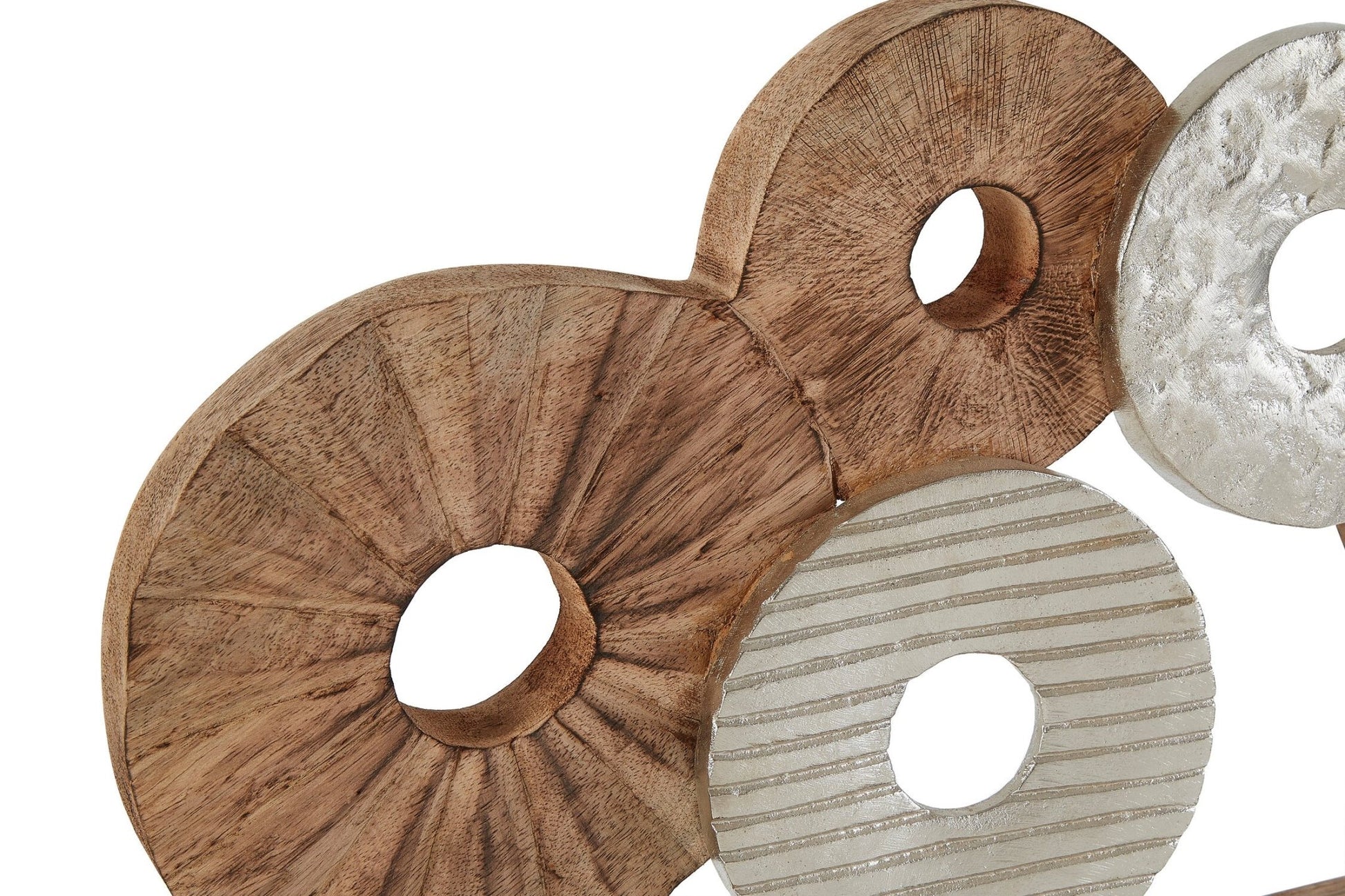 Elementi 7 Disc Wooden Sculpture | Luxury Home Accessories | Heulog Glow