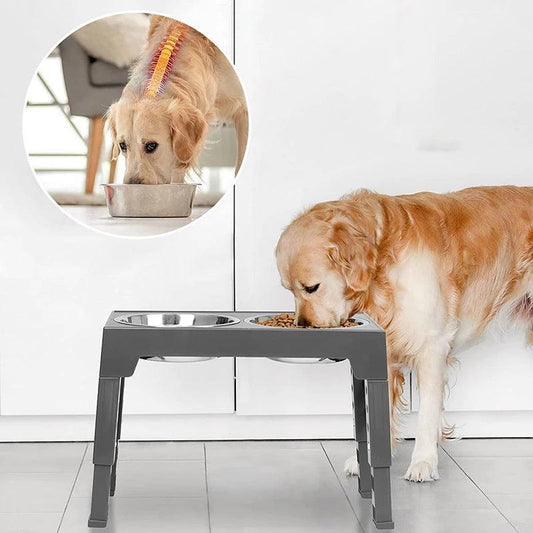Elevated Adjustable Dog Bowls | Luxury Home Accessories | Heulog Glow