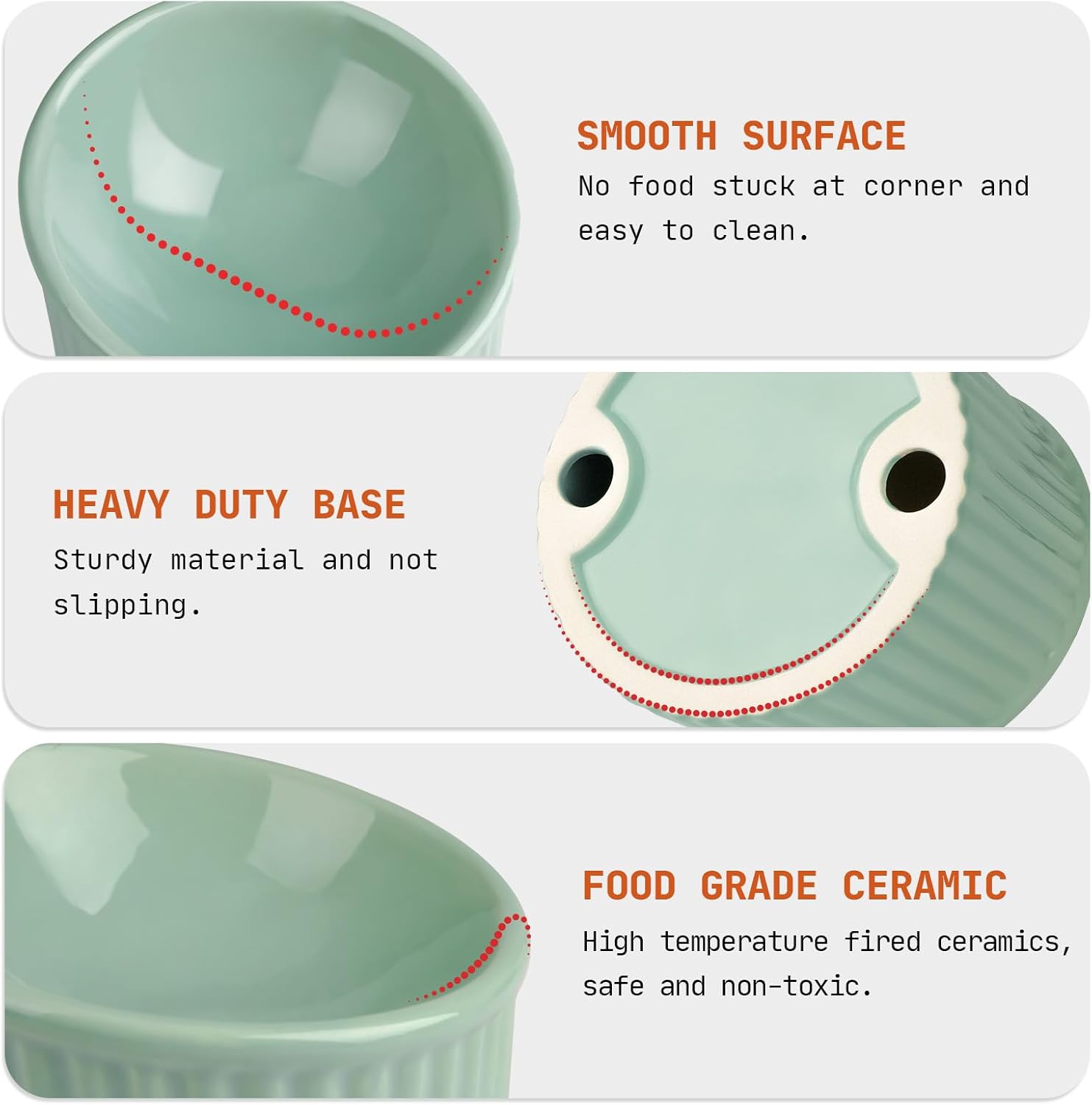 Elevated Cat Bowls Raised Cat Bowl For Indoor Cats Tilted Ceramic Elevated Food Or Water Bowls Anti Vomit Whisker Friendly Bowls Round Shape | Luxury Home Accessories | Heulog Glow