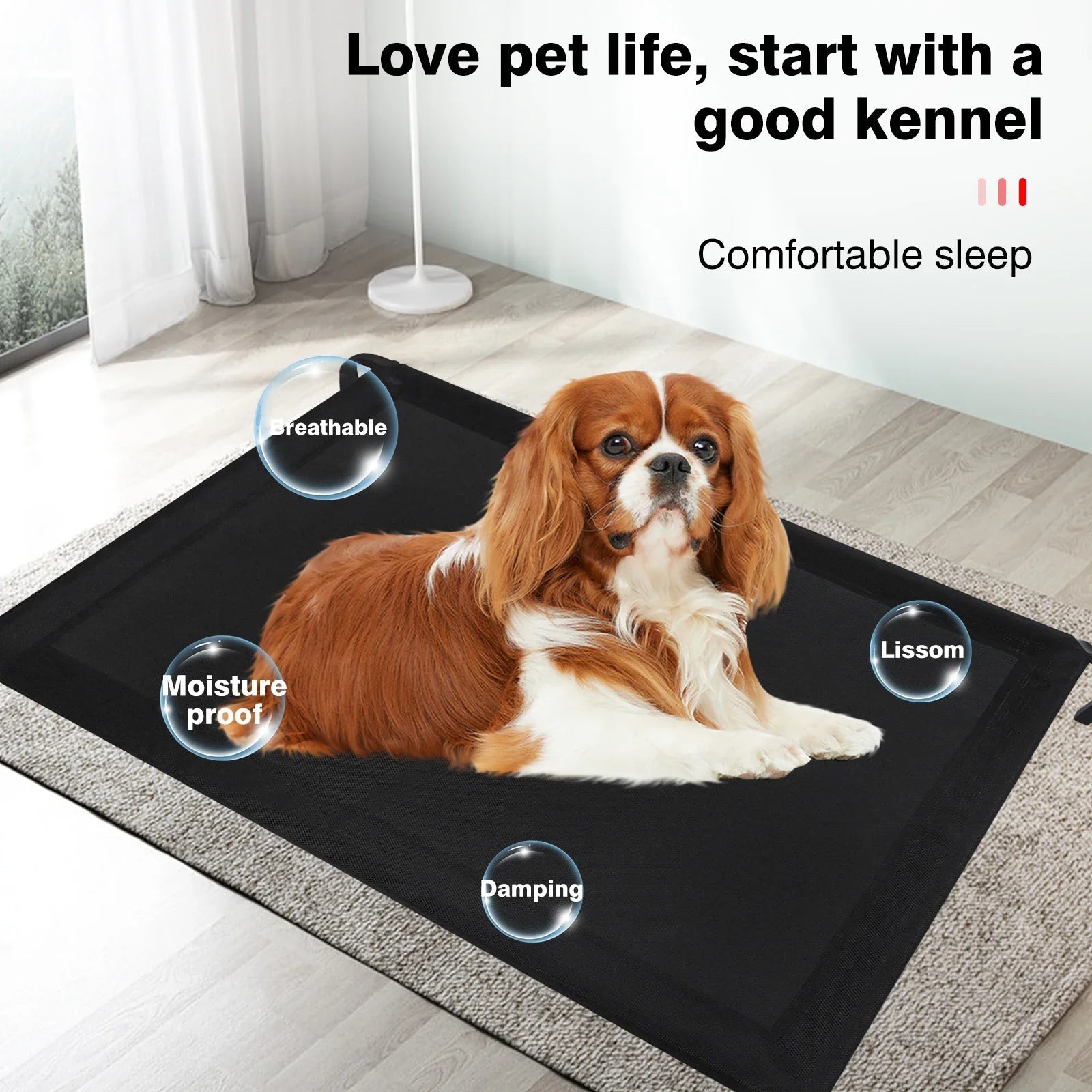 Elevated Pet Bed Elevated Raised Dog Sofa Bed Elevated Waterproof Dog Bed With Mesh,Cooling Dog Beds for Large Medium Small Dogs | Luxury Home Accessories | Heulog Glow