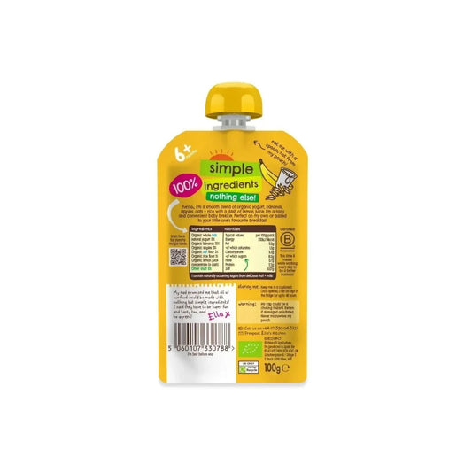 Ella's Kitchen Organic Banana Baby Brekkie Baby Food Breakfast Pouch 6+ months 100g | Luxury Home Accessories | Heulog Glow
