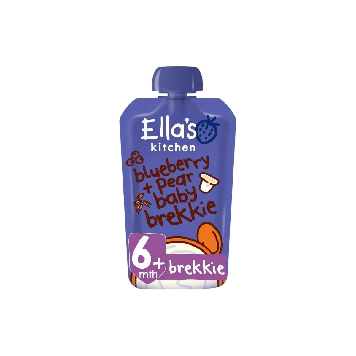 Ella's Kitchen Organic Blueberry & Pear Baby Brekkie Pouch 6+ months 100g | Luxury Home Accessories | Heulog Glow