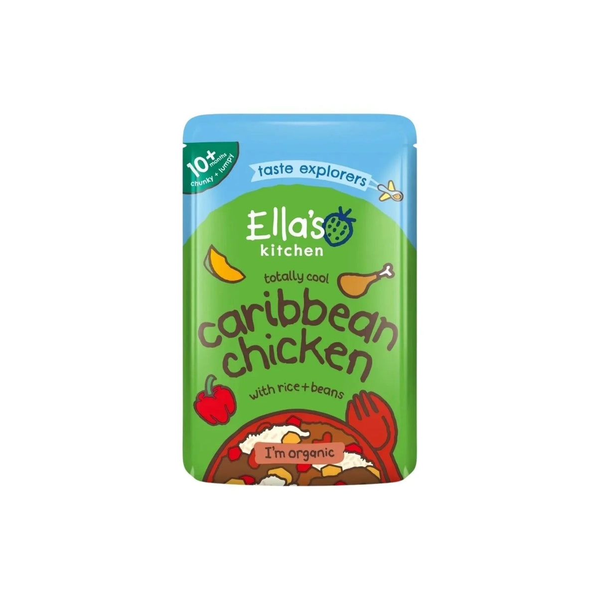 Ella's Kitchen Organic Caribbean Chicken Baby Food Pouch 10+ months 190g | Luxury Home Accessories | Heulog Glow